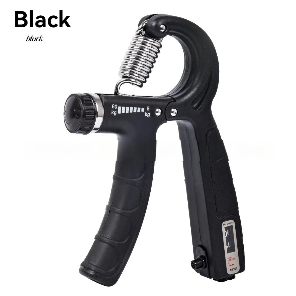 5–60KG Adjustable Hand Grip Strengthener Set with Counter – Wrist, Forearm & Finger Trainer Kit