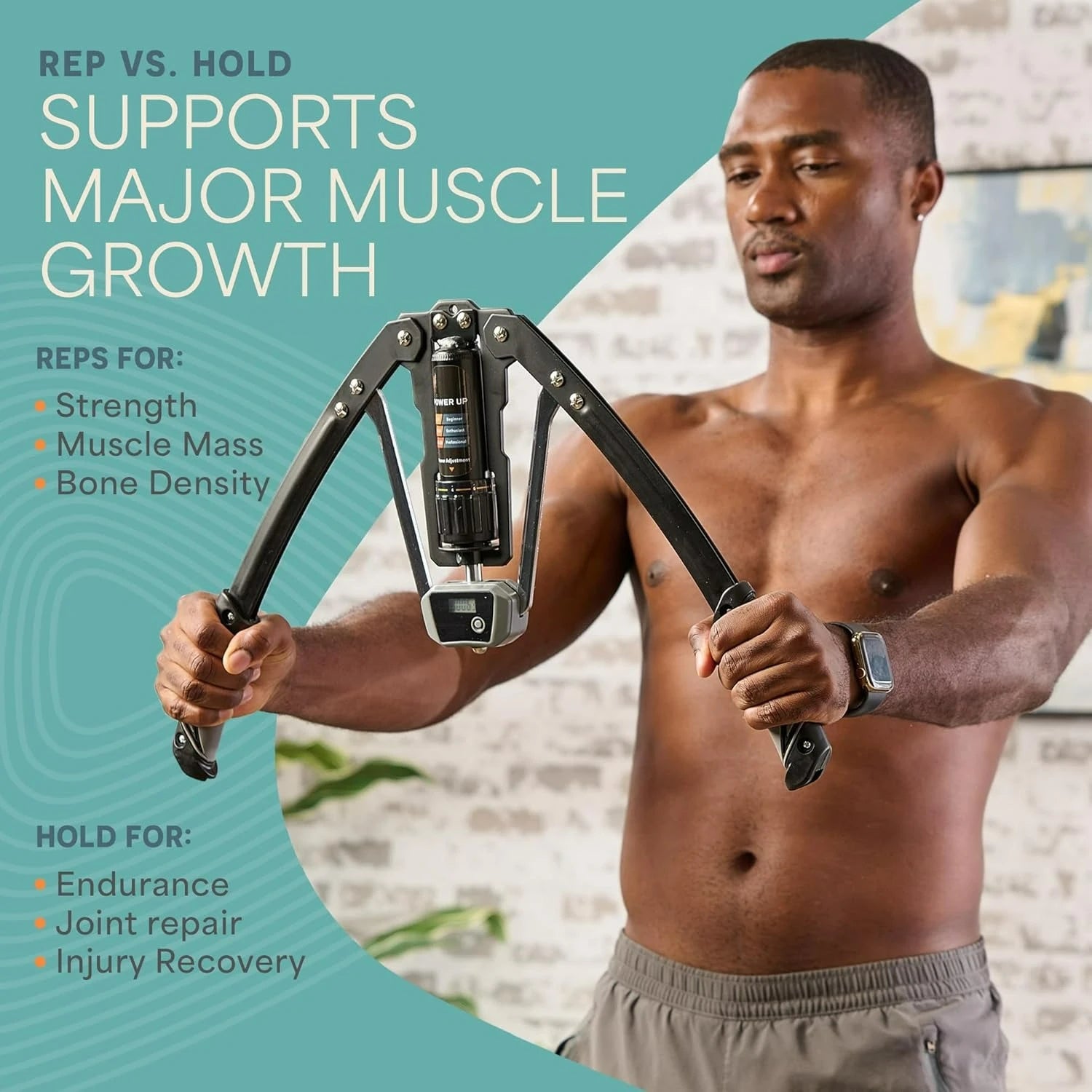 Hydraulic Power Twister Chest Expander & Arm Trainer – Adjustable 22–440LB Resistance Smart Counter Strength Builder