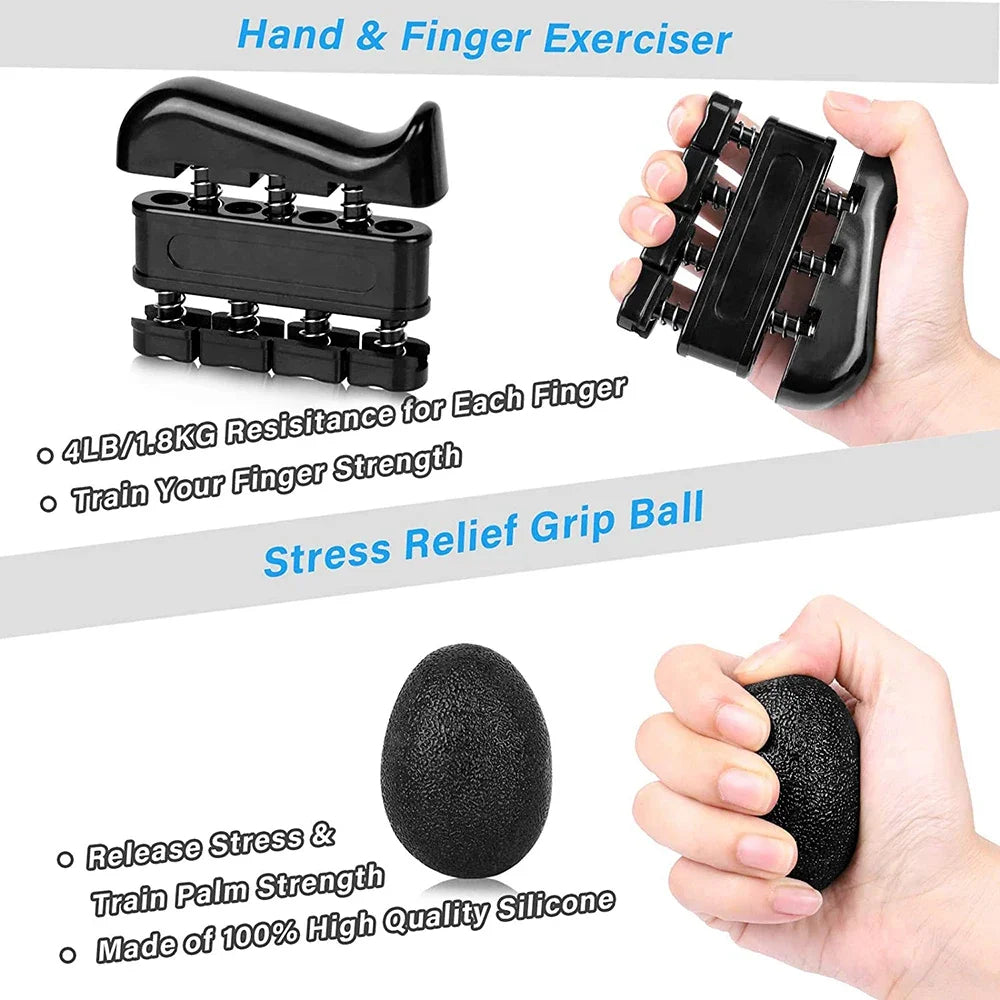 5–60KG Adjustable Hand Grip Strengthener Set with Counter – Wrist, Forearm & Finger Trainer Kit