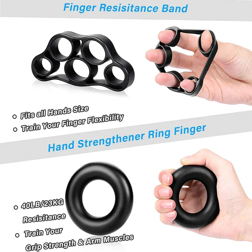 5–60KG Adjustable Hand Grip Strengthener Set with Counter – Wrist, Forearm & Finger Trainer Kit