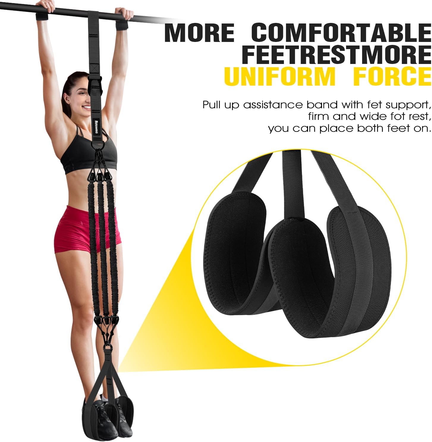 Pull-up assistance resistance band for strength and muscle building