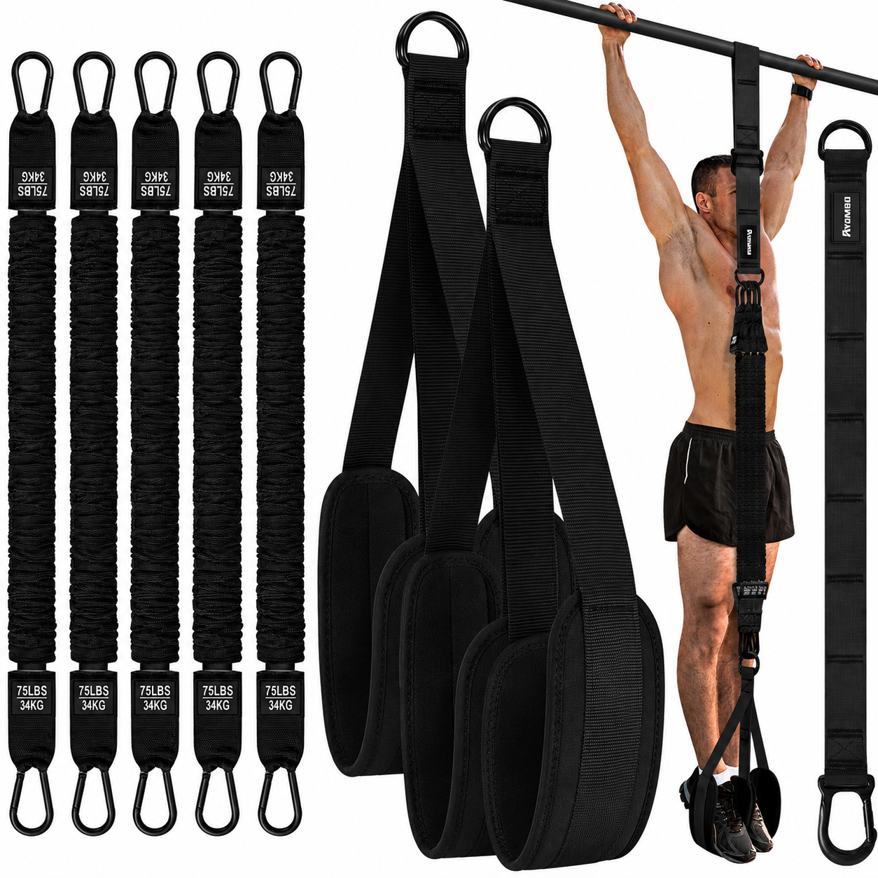 Fittona pull-up assistance resistance bands set for chin-up support and strength training