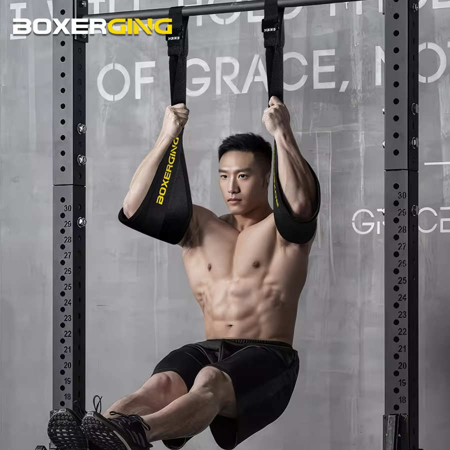 Heavy-duty hanging ab straps for leg raises and abs workouts